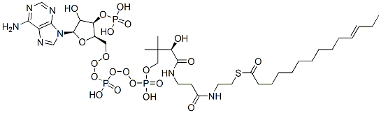 CAS#: 53034-79-0， S-[2-[3-[[(2R)-4-[[[(2R,3R,5R)-5-(6-Aminopurin-9-Yl)-4-Hydroxy-3-Phosphonooxyoxolan-2-Yl]Methoxy-Hydroxyphosphoryl]Oxy-Hydroxyphosphoryl]Oxy-2-Hydroxy-3,3-Dimethylbutanoyl]Amino]Propanoylamino]Ethyl] (E)-Tetradec-11-Enethioate