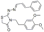 CAS#: 53068-44-3， 3-Phenylpropenal [3-[2-(3,4-Dimethoxyphenyl)Ethyl]-4-Oxothiazolidine-2-Ylidene]Hydrazone