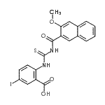 CAS#: 531515-30-7， 5-Iodo-2-{[(3-Methoxy-2-Naphthoyl)Carbamothioyl]Amino}Benzoic Acid