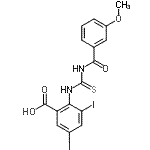 CAS#: 531519-01-4， 3,5-Diiodo-2-{[(3-Methoxybenzoyl)Carbamothioyl]Amino}Benzoic Acid