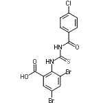 CAS#: 531530-32-2， 3,5-Dibromo-2-{[(4-Chlorobenzoyl)Carbamothioyl]Amino}Benzoic Acid