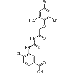 CAS#: 531535-40-7， 4-Chloro-3-({[(2,4-Dibromo-6-Methylphenoxy)Acetyl]Carbamothioyl}Amino)Benzoic Acid