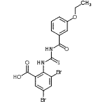 CAS#: 531546-02-8， 3,5-Dibromo-2-{[(3-Ethoxybenzoyl)Carbamothioyl]Amino}Benzoic Acid