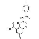 CAS#: 532387-63-6， 3,5-Dichloro-2-{[(4-Iodobenzoyl)Carbamothioyl]Amino}Benzoic Acid