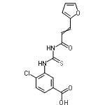 CAS#: 532404-74-3， 4-Chloro-3-({[3-(2-Furyl)Acryloyl]Carbamothioyl}Amino)Benzoic Acid