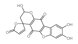 CAS#: 53274-37-6， 2,3-Dihydro-2,8,9-Trihydroxyspiro[4H-Benzofuro[2,3-g]-1-Benzopyran-4,2'(5'H)-Furan]-5,5',11-Trione