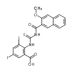 CAS#: 532942-47-5， 3,5-Diiodo-2-{[(3-Methoxy-2-Naphthoyl)Carbamothioyl]Amino}Benzoic Acid