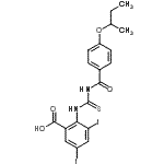 CAS#: 532942-52-2， 2-{[(4-Sec-Butoxybenzoyl)Carbamothioyl]Amino}-3,5-Diiodobenzoic Acid