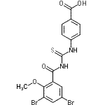 CAS#: 532945-45-2， 4-{[(3,5-Dibromo-2-Methoxybenzoyl)Carbamothioyl]Amino}Benzoic Acid