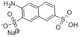 structure of CAS# 5332-41-2, 3-Amino-2,7-Naphthalenedisulfonic Acid Monosodium Salt;Nsc4014