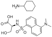 结构式 CAS# 53332-28-8, N-丹磺酰-L-丝氨酸环己基铵盐