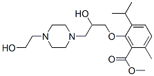 CAS#: 53335-20-9， 3-[2-Hydroxy-3-[4-(2-Hydroxyethyl)-1-Piperazinyl]Propoxy]-p-Cymene-2-Carboxylic Acid Methyl Ester