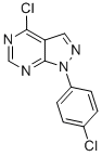 structure of CAS# 5334-59-8, 4-Chloro-1-(4-Chlorophenyl)-1H-Pyrazolo[3,4-d]Pyrimidine;Zinc01576833;4-Chloro-1-(P-Chlorophenyl)-1H-Pyrazolo[3,4-D]Pyrimidine;Nsc1442