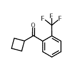 structure of CAS# 53342-41-9, Cyclobutyl[2-(Trifluoromethyl)Phenyl]Methanone;Cyclobutyl 2-trifluoromethylphenyl ketone