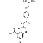 CAS#: 533919-33-4， 3,5-Dichloro-2-{[(4-Isobutoxybenzoyl)Carbamothioyl]Amino}Benzoic Acid
