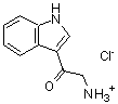 结构式 CAS# 53552-11-7, 2-氨基-1-(1H-吲哚-3-基)乙酮盐酸盐