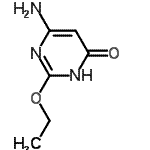 结构式 CAS# 53557-49-6, 6-氨基-2-乙氧基-4(1H)-嘧啶酮
