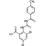 CAS#: 535938-54-6， 3,5-Dibromo-2-{[(4-Methylbenzoyl)Carbamothioyl]Amino}Benzoic Acid