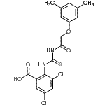 CAS#: 535940-98-8， 3,5-Dichloro-2-({[(3,5-Dimethylphenoxy)Acetyl]Carbamothioyl}Amino)Benzoic Acid