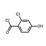 structure of CAS# 535962-35-7, 2-Chloro-4-Hydroxybenzoyl Chloride;2-chloro-4-hydroxybenzoyl chloride