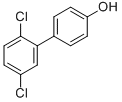 structure of CAS# 53905-28-5, 4-Hydroxy-2',5'-Dichlorobiphenyl;2',5'-Dichlorobiphenyl-4-Ol;2',5'-Dichloro-(1,1'-Biphenyl)-4-Ol;2,5-Dichloro-4'-Biphenylol