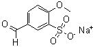 结构式 CAS# 5393-59-9, 4-甲氧基苯甲醛-3-磺酸钠盐
