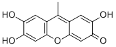 structure of CAS# 5407-46-5, 9-Methyl-2,3,7-Trihydroxy-6-Fluorone Hemisulfate;2,6,7-Trihydroxy-9-Methyl-Xanthen-3-One;2,6,7-Trihydroxy-9-Methyl-3-Xanthenone;Bas 00532150