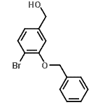 structure of CAS# 540779-36-0, (3-Benzyloxy-4-Bromo-Phenyl)Methanol;[3-(BENZYLOXY)-4-BROMOPHENYL]METHANOL