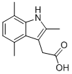 structure of CAS# 5435-43-8, (2,4,7-Trimethyl-1H-Indol-3-Yl)-Acetic Acid;2-(2,4,7-Trimethyl-1H-Indol-3-Yl)Ethanoic Acid;(2,4,7-Trimethyl-1H-Indol-3-Yl)Acetic Acid;Ncgc00013274