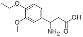 结构式 CAS# 54503-18-3, 3-氨基-3-(4-乙氧基-3-甲氧基苯基)丙酸