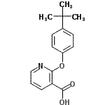 CAS#: 54659-69-7， 2-[4-(2-Methyl-2-Propanyl)Phenoxy]Nicotinic Acid