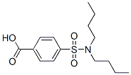 structure of CAS# 547-35-3, 4-(Dibutylsulfamoyl)Benzoicacid;Benzoic Acid, 4-[(Dibutylamino)Sulfonyl]-;Benzoic Acid, P-(Dibutylsulfamoyl)-;Butacid