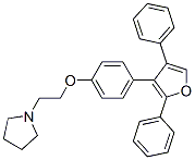 CAS#: 54756-54-6， 1-[2-[4-(2,4-Diphenyl-3-Furyl)Phenoxy]Ethyl]Pyrrolidine