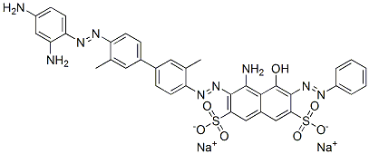 CAS#: 54804-85-2， Disodium 4-Amino-3-[[4'-[(2,4-Diaminophenyl)Azo]-3,3'-Dimethyl[1,1'-Biphenyl]-4-Yl]Azo]-5-Hydroxy-6-(Phenylazo)Naphthalene-2,7-Disulphonate