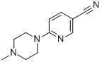 structure of CAS# 54864-89-0, 6-(4-Methylpiperazin-1-Yl)Nicotinonitrile;6-(4-Methyl-1-Piperazinyl)-3-Pyridinecarbonitrile;6-(4-Methylpiperazin-1-Yl)Nicotinonitrile;3-Pyridinecarbonitrile, 6-(4-Methyl-1-Piperazinyl)-