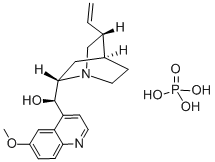structure of CAS# 549-60-0, Quinine Phosphate;(S)-(6-Methoxy-4-Quinolyl)-[(4R,5S)-5-Vinylquinuclidin-2-Yl]Methanol;Phosphoric Acid;(S)-(6-Methoxy-4-Quinolyl)-[(4R,5S)-5-Vinyl-2-Quinuclidinyl]Methanol;Phosphoric Acid