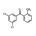 结构式 CAS# 54941-71-8, (3,5-二氯苯基)(2-甲基苯基)甲酮