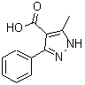 结构式 CAS# 54952-71-5, 5-甲基-3-苯基-1H-吡唑-4-羧酸