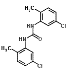 structure of CAS# 54965-12-7, 1,3-Bis(5-Chloro-2-Methylphenyl)Urea;1,3-bis(5-chloro-2-methylphenyl)urea;N,N'-Bis(5-chloro-2-methylphenyl)urea;N,N'-Bis(5-chloro-2-methylphenyl)urea #