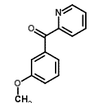 结构式 CAS# 55030-49-4, (3-甲氧基苯基)(2-吡啶基)甲酮