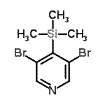 CAS#: 550358-62-8， (3,5-Dibromo-4-Pyridyl)-Trimethyl-Silane