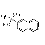 structure of CAS# 552331-36-9, 6-(Trimethylstannyl)Isoquinoline;6-Trimethylstannanyl-isoquinoline;6-TRIMETHYLSTANNANYLISOQUINOLINE;6-Trimethylstannylisoquinoline