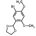 结构式 CAS# 552845-84-8, 2-(5-溴-2,4-二甲氧基苯基)-1,3-二氧戊环