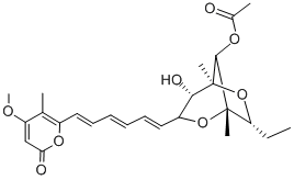 CAS#: 55350-03-3， [7-Ethyl-4-Hydroxy-3-[(1E,3E,5E)-6-(4-Methoxy-3-Methyl-6-Oxopyran-2-Yl)Hexa-1,3,5-Trienyl]-1,5-Dimethyl-2,6-Dioxabicyclo[3.2.1]Octan-8-Yl] Acetate
