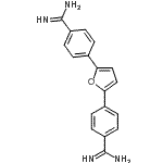 结构式 CAS# 55368-40-6, 4,4'-(2,5-呋喃二基)二苯甲脒