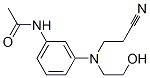 structure of CAS# 55379-84-5, N-[3-[(2-Cyanoethyl)(2-Hydroxyethyl)Amino]Phenyl]-Acetamide;N-[3-(2-Cyanoethyl-(2-Hydroxyethyl)Amino)Phenyl]Ethanamide;N-(3-((2-Cyanoethyl)(2-Hydroxyethyl)Amino)Phenyl)Acetamide;Acetamide, N-(3-((2-Cyanoethyl)(2-Hydroxyethyl)Amino)Phenyl)-