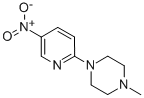 结构式 CAS# 55403-34-4, 2-(4-甲基哌嗪-1-基)-5-硝基吡啶