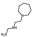 structure of CAS# 55543-73-2, 2-(1-Azepanyl)-N-Ethylethanamine;(2-azepan-1-ylethyl)ethylamine;N-(2-Azepan-1-ylethyl)-N-ethylamine;MFCD08691566
