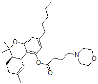 CAS#: 55602-38-5， [(6aR,10aR)-6,6,9-Trimethyl-3-pentyl-6a,7,8,10a-tetrahydrobenzo[c]chromen-1-yl] 4-morpholin-4-ylbutanoate