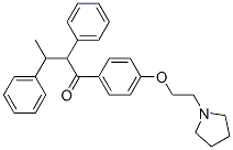 CAS#: 55620-98-9， 2,3-Diphenyl-1-[4-[2-(1-Pyrrolidinyl)Ethoxy]Phenyl]-1-Butanone